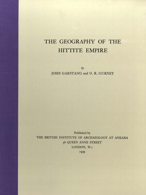 cover image of The Geography of the Hittite Empire